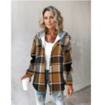 Women's large plaid style women's jacket plaid new style