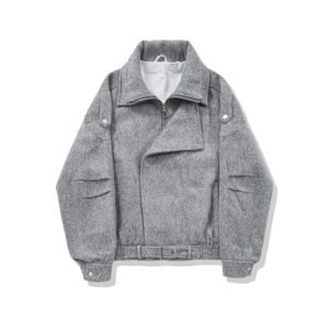 Cleanfit Short Wool Coat Men's High-End Cool  Casual Loose Jacket