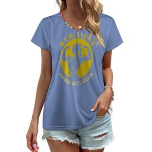 Women's V-neck short sleeve T-shirt