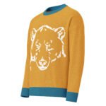 Relaxed fit knitted crew neck sweater