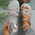 Womens Flat Velvet-lined Casual Sandals