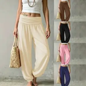 Women's Casual Loose-Fit Jogger Pants – Lightweight Comfort Trousers