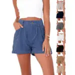 Women's Casual Pants High-Waisted Corduroy Loose Shorts