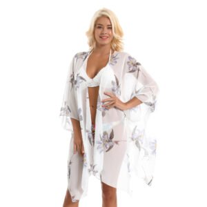 Women's  Pastoral Style Fresh Solid Color Beach Chiffon Blouse