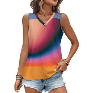 Women's Gradient Color Casual Summer Tank Top