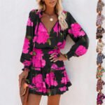 Women's Long Sleeve Dress Fashion Patchwork