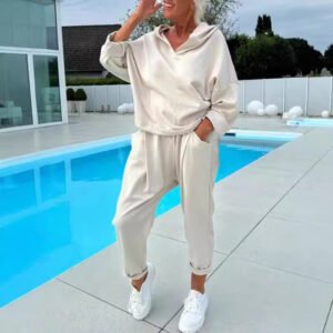 Women's Hooded Sweatshirt Two-piece Set