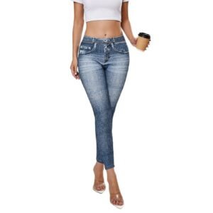 Women Denim-Style Yoga Pants Yoga Fitness Wear for Women