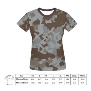 Women's military camouflage T-shirt