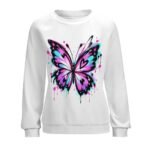 Women`s Rainbow Butterfly Sweatshirt