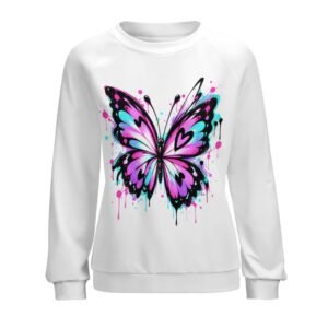 Women`s Rainbow Butterfly Sweatshirt